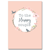Bird & Flower To The Happy Couple Card